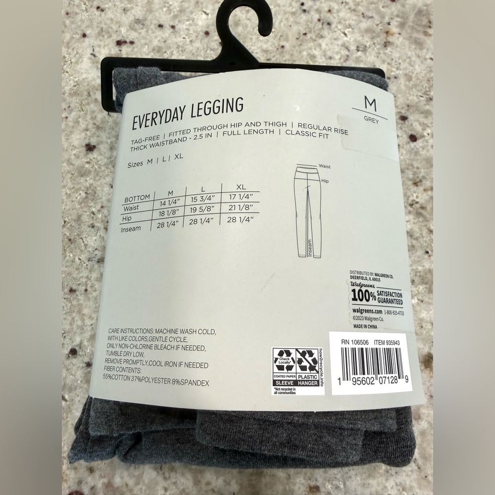 West Loop Bundle one Classic Black Leggings and one Classic Grey Leggings NEW - Picture 6 of 6